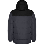 Veste unisexe bicolore style doudoune polyester et capuche Roly couleur noir deuxième vue arrière