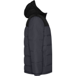 Veste unisexe bicolore style doudoune polyester et capuche Roly couleur noir deuxième vue latérale