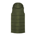 Gilet thermique matelassé en polyester avec capuche pour femme Roly couleur vert militaire deuxième vue arrière
