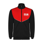 Survêtement bicolore unisexe en polyester 225 g/m² Roly Bicolor Unisex-Trainingsanzug aus Polyester, 225 g/m2 Roly couleur rouge vue impression sérigraphique