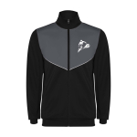 Survêtement bicolore unisexe en polyester 225 g/m² Roly Bicolor Unisex-Trainingsanzug aus Polyester, 225 g/m2 Roly couleur gris foncé vue impression sérigraphique