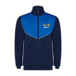 Survêtement bicolore unisexe en polyester 225 g/m² Roly Bicolor Unisex-Trainingsanzug aus Polyester, 225 g/m2 Roly couleur bleu roi vue impression sérigraphique