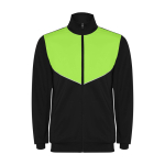 Survêtement bicolore unisexe en polyester 225 g/m² Roly Bicolor Unisex-Trainingsanzug aus Polyester, 225 g/m2 Roly couleur vert lime