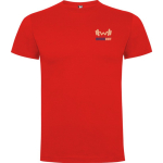T-shirt à manches courtes en coton pour homme 165 g/m² Roly couleur rouge vue impression sérigraphique