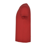 T-shirt à manches courtes col en V en coton pour homme 155 g/m² Roly couleur rouge vue latérale