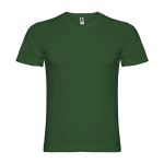T-shirt à manches courtes col en V en coton pour homme 155 g/m² Roly couleur vert bouteille