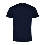 T-shirt à manches courtes col en V en coton pour homme 155 g/m² Roly couleur bleu marine deuxième vue arrière
