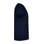 T-shirt à manches courtes col en V en coton pour homme 155 g/m² Roly couleur bleu marine deuxième vue latérale