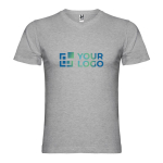 T-shirt à manches courtes col en V en coton pour homme 155 g/m² Roly avec zone d'impression