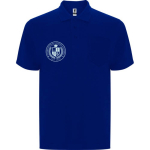 Polo unisexe en coton et polyester piqué avec poche 190 g/m² Roly couleur bleu vue impression sérigraphique