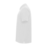 Polo unisexe en coton et polyester piqué avec poche 190 g/m² Roly couleur blanc vue latérale