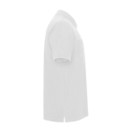 Polo unisexe en coton et polyester piqué avec poche 190 g/m² Roly couleur blanc deuxième vue latérale