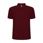 Polo homme en coton et polyester piqué 190 g/m2 Roly couleur bordeaux