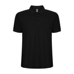 Polo homme en coton et polyester piqué 190 g/m2 Roly couleur noir