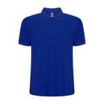 Polo homme en coton et polyester piqué 190 g/m2 Roly couleur bleu