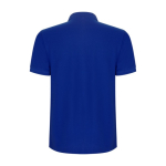 Polo homme en coton et polyester piqué 190 g/m2 Roly couleur bleu deuxième vue arrière