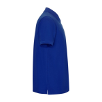Polo homme en coton et polyester piqué 190 g/m2 Roly couleur bleu deuxième vue latérale