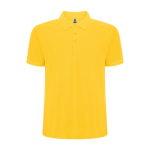 Polo homme en coton et polyester piqué 190 g/m2 Roly couleur jaune