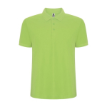 Polo homme en coton et polyester piqué 190 g/m2 Roly couleur vert lime