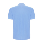 Polo homme en coton et polyester piqué 190 g/m2 Roly couleur bleu ciel deuxième vue arrière