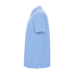Polo homme en coton et polyester piqué 190 g/m2 Roly couleur bleu ciel vue latérale