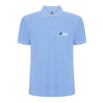Polo homme en coton et polyester piqué 190 g/m2 Roly avec zone d'impression