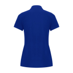 Polo femme en coton et polyester piqué 190 g/m2 Roly couleur bleu deuxième vue arrière