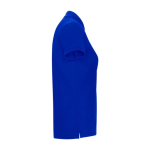 Polo femme en coton et polyester piqué 190 g/m2 Roly couleur bleu deuxième vue latérale