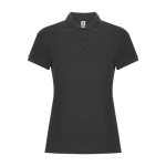 Polo femme en coton et polyester piqué 190 g/m2 Roly couleur gris graphite