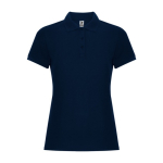 Polo femme en coton et polyester piqué 190 g/m2 Roly couleur bleu marine