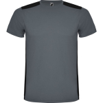 T-shirt de sport unisexe polyester manches courtes 130 g/m² Roly couleur gris foncé