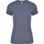 T-shirt chiné en coton et polyester pour femme 150 g/m² Roly couleur bleu chiné