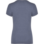 T-shirt chiné en coton et polyester pour femme 150 g/m² Roly couleur bleu chiné deuxième vue arrière