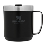 Tasse thermique en acier inoxydable et tritan Stanley Classic 350ml couleur noir deuxième vue frontale