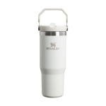 Gobelet thermique avec paille Stanley IceFlow™ en inox 890ml couleur blanc