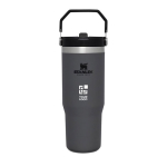 Gobelet thermique avec paille Stanley IceFlow™ en inox 890ml avec zone d'impression