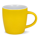 Tasse en céramique mate de 350 ml en plusieurs couleurs couleur jaune