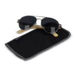 Étui en microfibre pour lunettes en 100% RPET recyclé couleur noir deuxième vue