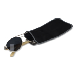 Étui en microfibre pour lunettes en 100% RPET recyclé couleur noir troisième vue