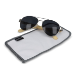 Étui en microfibre pour lunettes en 100% RPET recyclé couleur blanc deuxième vue