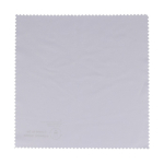 Chiffon de nettoyage lunettes ou écrans en microfibre RPET 15x15 cm couleur blanc deuxième vue