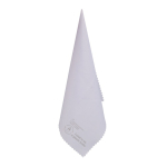 Chiffon de nettoyage lunettes ou écrans en microfibre RPET 15x15 cm couleur blanc quatrière vue