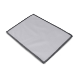 Chiffon de nettoyage lunettes ou écrans en microfibre RPET 13x18 cm couleur blanc troisième vue