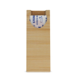 Boîte en bambou avec 10 pansements pour premiers secours couleur naturel deuxième vue