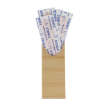 Boîte en bambou avec 10 pansements pour premiers secours couleur naturel quatrière vue