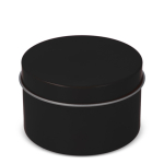Bougie en cire végétale pot monochrome en acier recyclé circulaire couleur noir