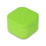 Bougie en cire végétale avec parfum vanille dans un pot en métal carré couleur vert lime
