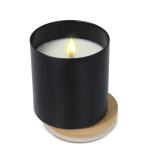 Bougie en cire végétale dans un pot en aluminium recyclé métallisé couleur noir deuxième vue