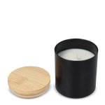 Bougie en cire végétale dans un pot en aluminium recyclé métallisé couleur noir cinquième vue