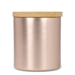 Bougie en cire végétale dans un pot en aluminium recyclé métallisé couleur or rose quatrière vue
